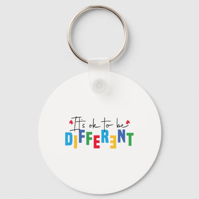 It’s Ok To Be Different Autism Awareness Inclusion Key Ring (Front)