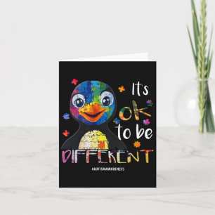 It’s Ok To Be Different - Autism Awareness Penguin Card