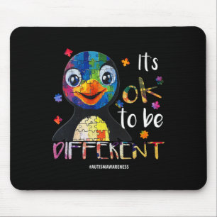 It’s Ok To Be Different - Autism Awareness Penguin Mouse Pad