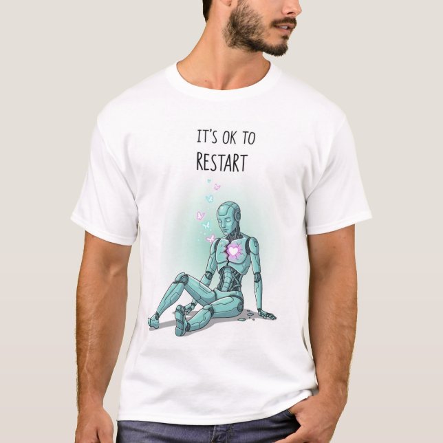 It’s OK to Restart Cyber Aesthetic Men tshirt (Front)