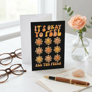 It’s Okay to Feel All the Feels Groovy Emotion Postcard