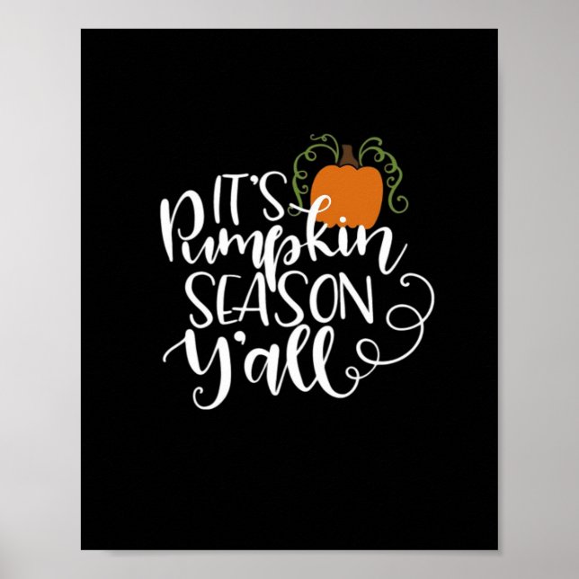 It’s Pumpkin Season Y’all Funny Trendy Poster (Front)