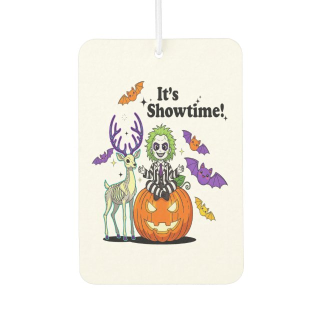 It�s Showtime Funny Halloween Car Air Freshener (Front)