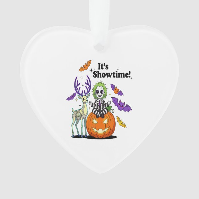 It�s Showtime Funny Halloween Ornament (Front)