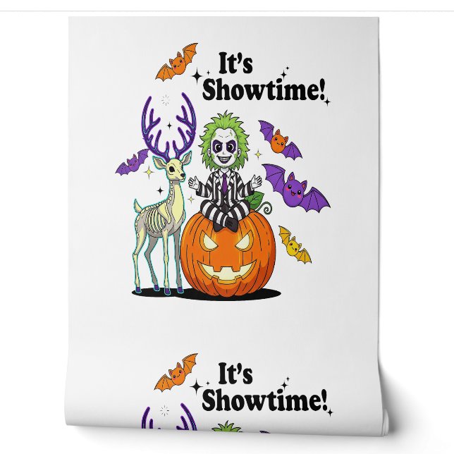 It’s Showtime Funny Halloween Wallpaper (Unrolling)