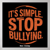 It’s Simple Stop Bullying Anti-Bullying Awareness