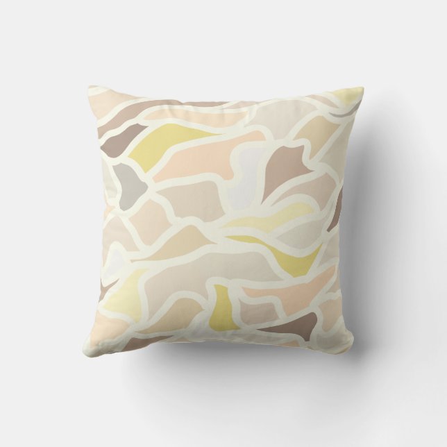It’s So Ivory Geometric Abstract Pattern  Cushion (Back)