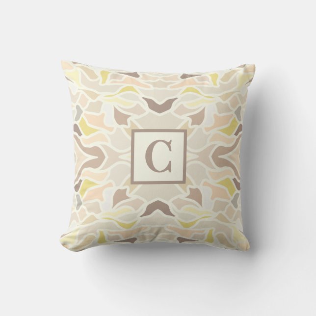 It’s So Ivory Geometric Abstract Pattern  Cushion (Front)