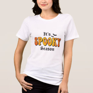 It’s Spooky Season Retro Groovy Halloween T-Shirt Tri-Blend Shirt