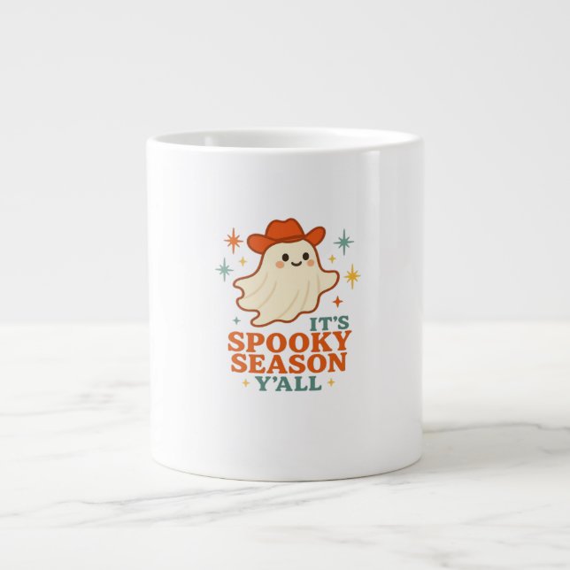 It’s Spooky Season Y’all Cowboy Boo Large Coffee Mug (Front)