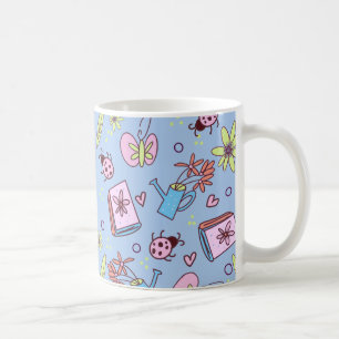 It’s Springtime Book Lovers Colourful Doodles Coffee Mug