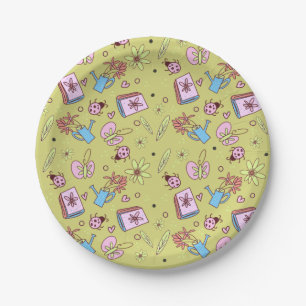 It’s Springtime Book Lovers Colourful Doodles Part Paper Plate