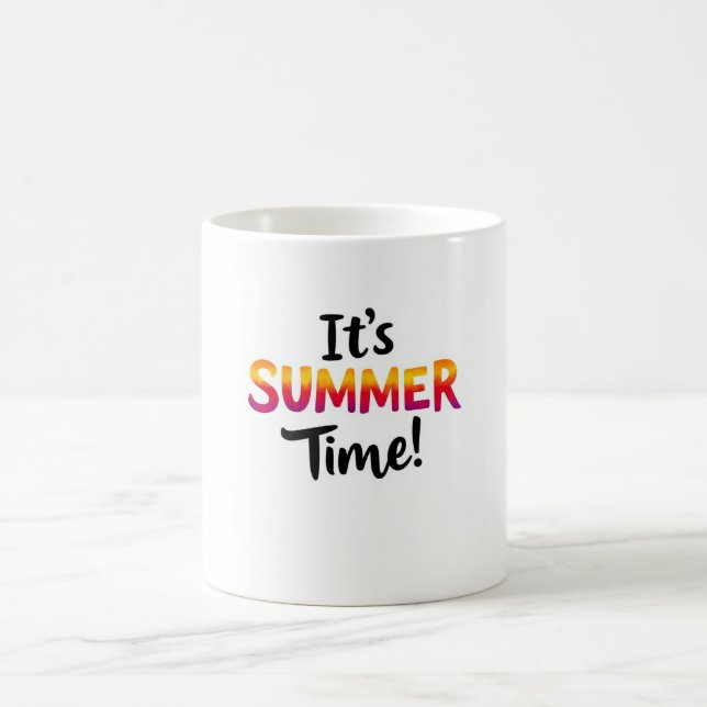 It’s Summer Time Rainbow Typography Mug (Center)