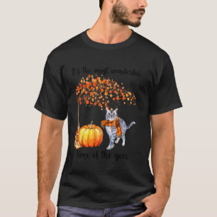 It S The Most Wonderful Time Cat Lover Scarf Maple T-Shirt