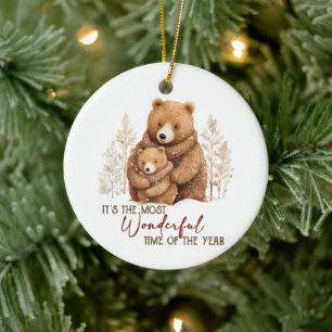 It’s the Most Wonderful Time of the Year Bears Ceramic Ornament