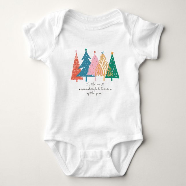 It’s the most wonderful time of the year Christmas Baby Bodysuit (Front)