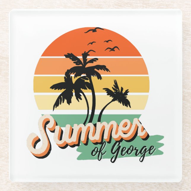 It s The Summer Of George Glass Coaster (Front)