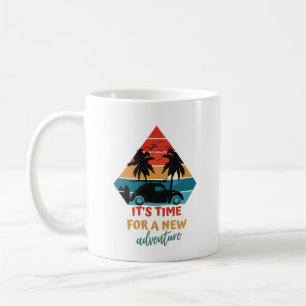 It’s Time for a New Adventure -Vintage Surf Sunset Coffee Mug