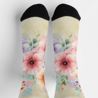 It’s Time To Bloom Tie Dye Florals Socks