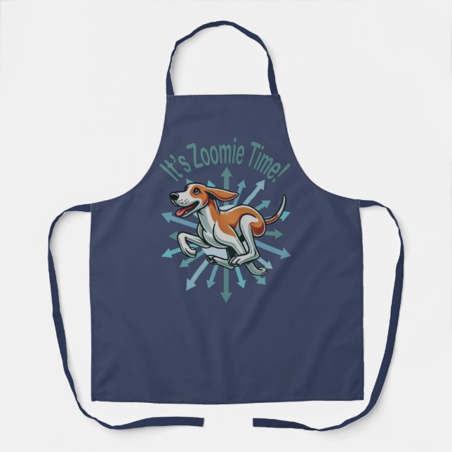 It’s Zoomie Time American Fox Hound Apron (Front)