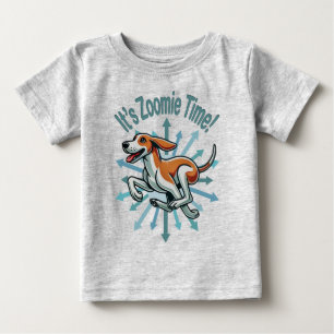 It’s Zoomie Time American Fox Hound Baby T-Shirt