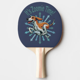 It’s Zoomie Time American Fox Hound Ping Pong Paddle