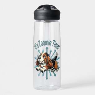 It’s Zoomie Time Basset Hound Water Bottle