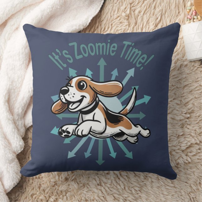 It’s Zoomie Time Beagle Cushion (Blanket)