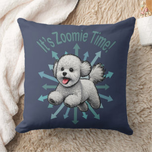 It’s Zoomie Time Bichon Frise Cushion