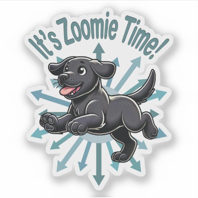 It’s Zoomie Time Black Lab (Front)