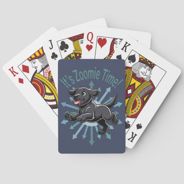 It’s Zoomie Time Black Lab Playing Cards (Back)