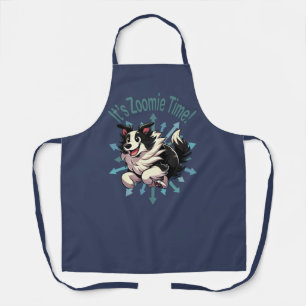 It’s Zoomie Time Border Collie Apron