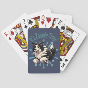 It’s Zoomie Time Border Collie Playing Cards