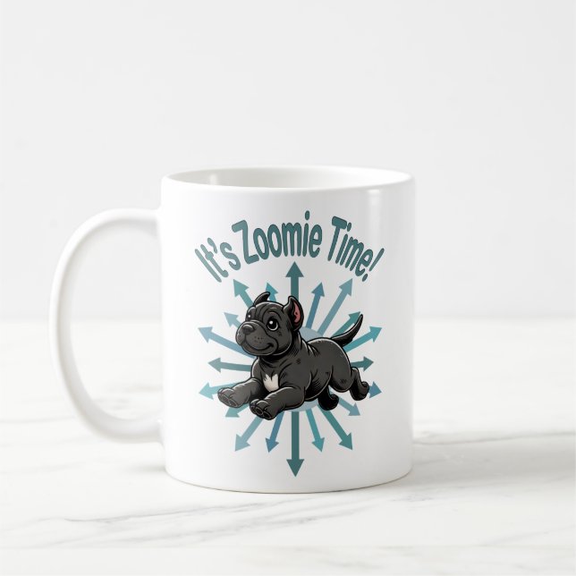 It’s Zoomie Time Cane Corso Coffee Mug (Left)