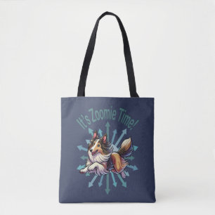 It’s Zoomie Time Collie Tote Bag