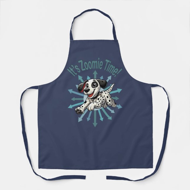 It’s Zoomie Time Dalmatian Apron (Front)
