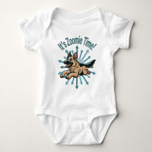 It’s Zoomie Time German Shepherd Baby Bodysuit