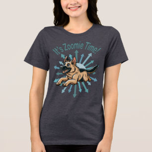 It’s Zoomie Time German Shepherd Tri-Blend Shirt