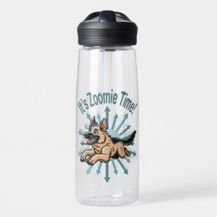 It’s Zoomie Time German Shepherd Water Bottle