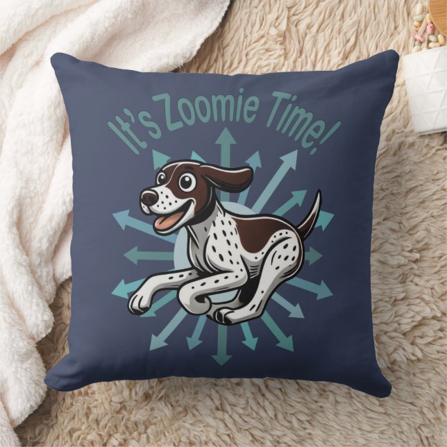 It’s Zoomie Time German Shorthaired Pointer Cushion (Blanket)