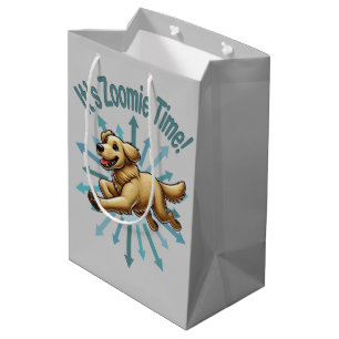 It’s Zoomie Time Golden Retriever Medium Gift Bag