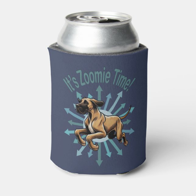 It’s Zoomie Time Great Dane Can Cooler (Can Back)