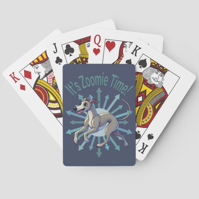 It’s Zoomie Time Greyhound Playing Cards (Back)