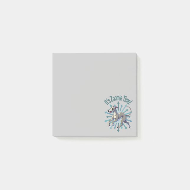 It’s Zoomie Time Greyhound Post-it Notes (Front)