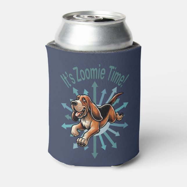 It’s Zoomie Time Hound Dog Can Cooler (Can Back)