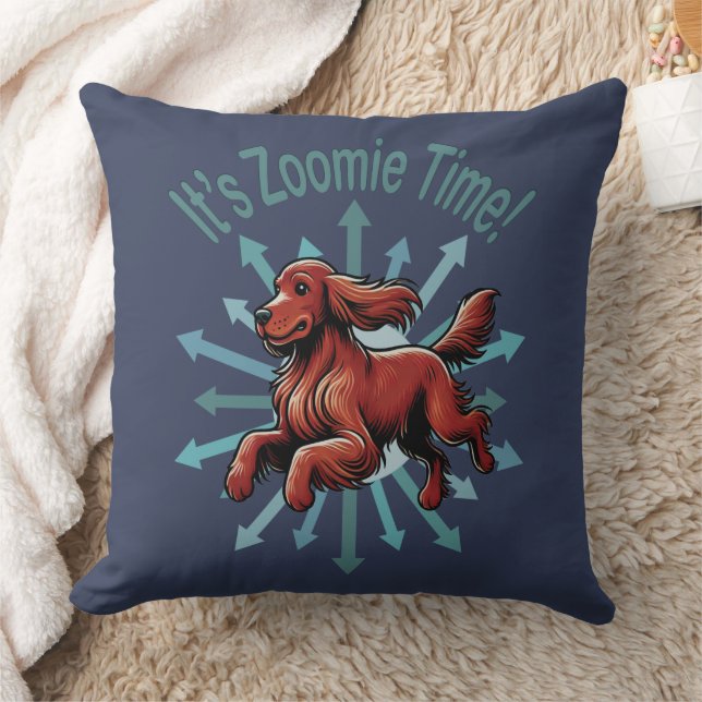 It’s Zoomie Time Irish Setter Cushion (Blanket)