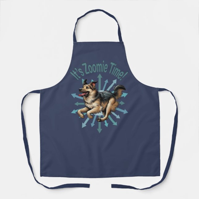 It’s Zoomie Time Large Mutt Apron (Front)