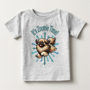 It’s Zoomie Time Pekingese Baby T-Shirt