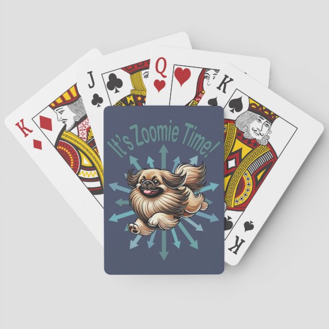 It’s Zoomie Time Pekingese Playing Cards (Back)
