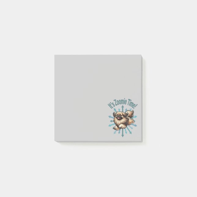 It’s Zoomie Time Pekingese Post-it Notes (Front)